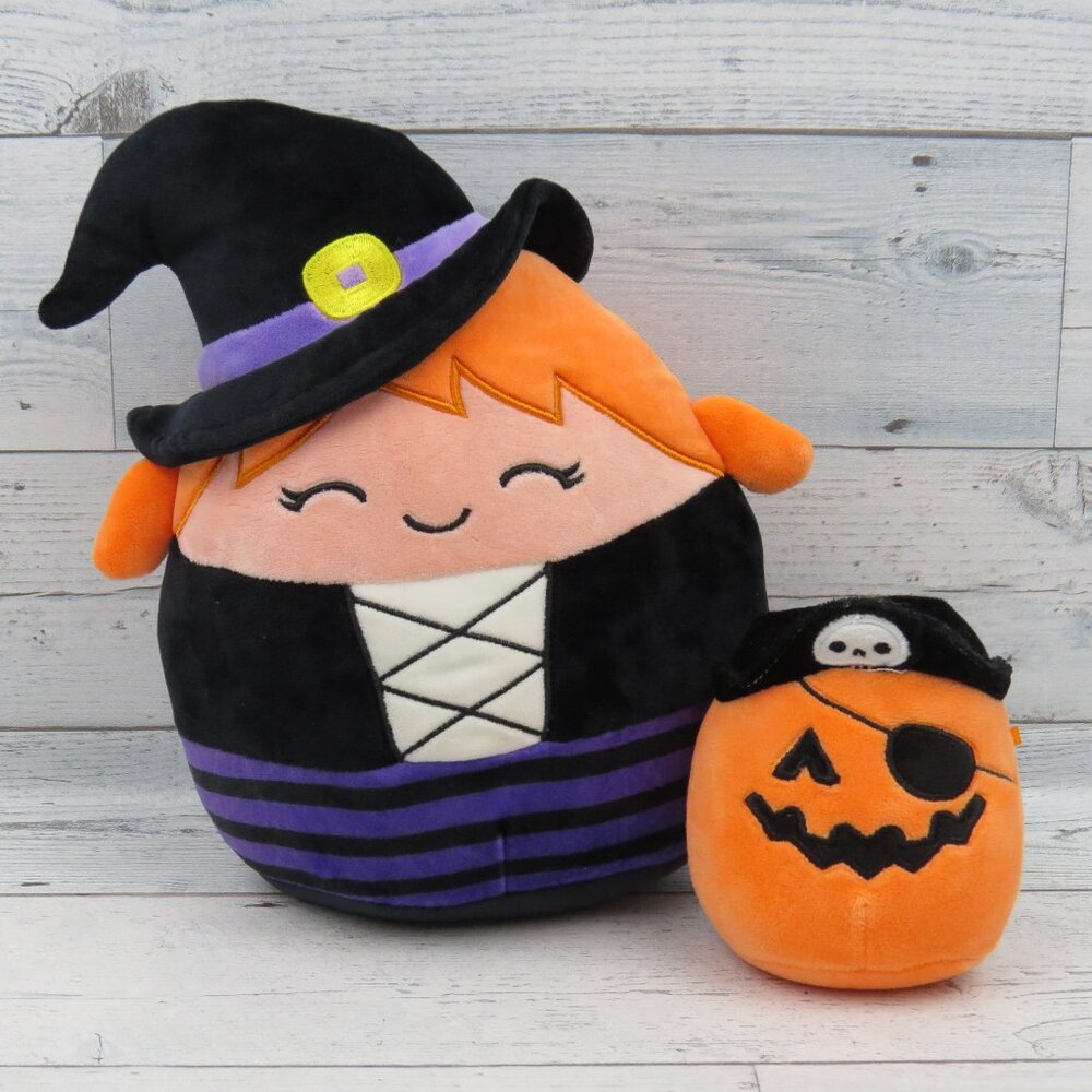 Squishmallow Halloween Whitney Witch 11" Pirate Paxton Pumpkin 4.5 Plush Stuffed